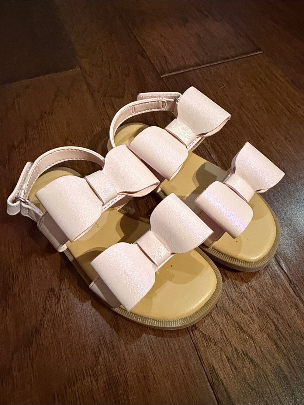 Cat & Jack Light Pink Bow Strap Sandals for Kids